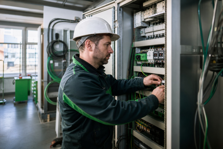 Elektromontáže – inštalácia rozvádzača v priemyselnom objekte