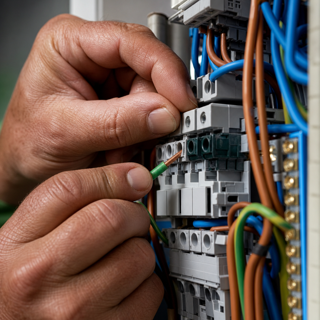 Detail elektroinštalácie a kabeláže