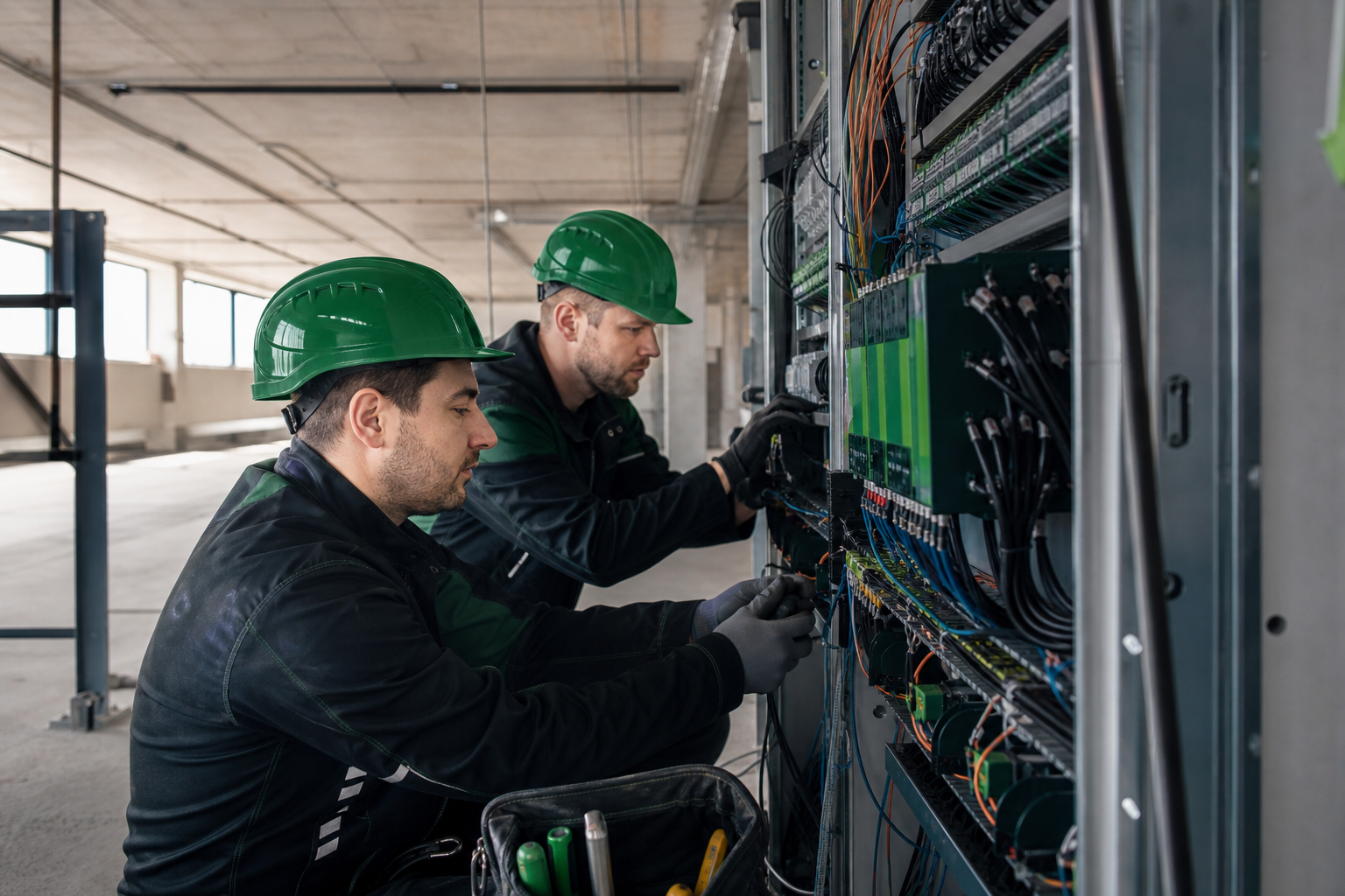 Elektromontáže od VN po NN – tím pri práci